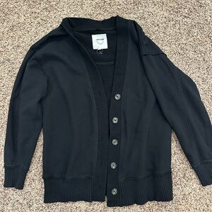 Aerie Women's Oversized Black Cardigan